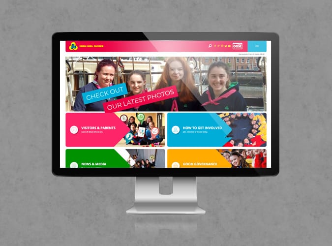 Irish Girl Guides website design desktop - Juvo