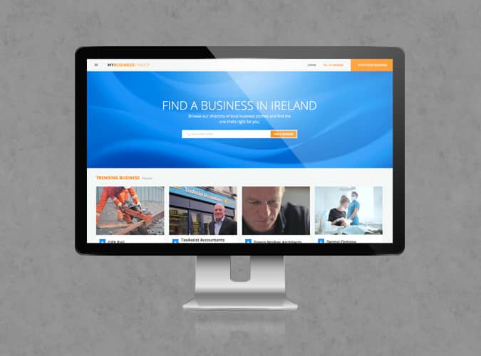 My business finder website design desktop - Juvo