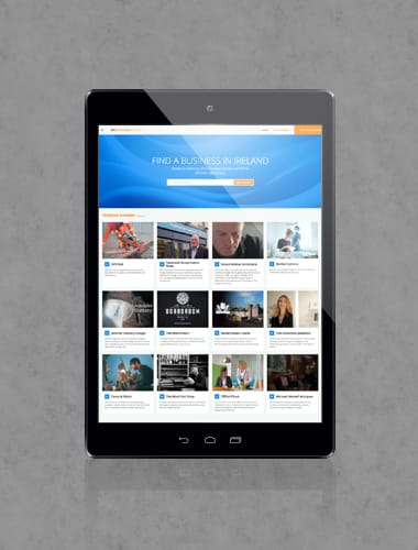 My business finder website design tablet - Juvo