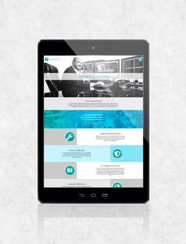 Sorrin IT website design tablet - Juvo