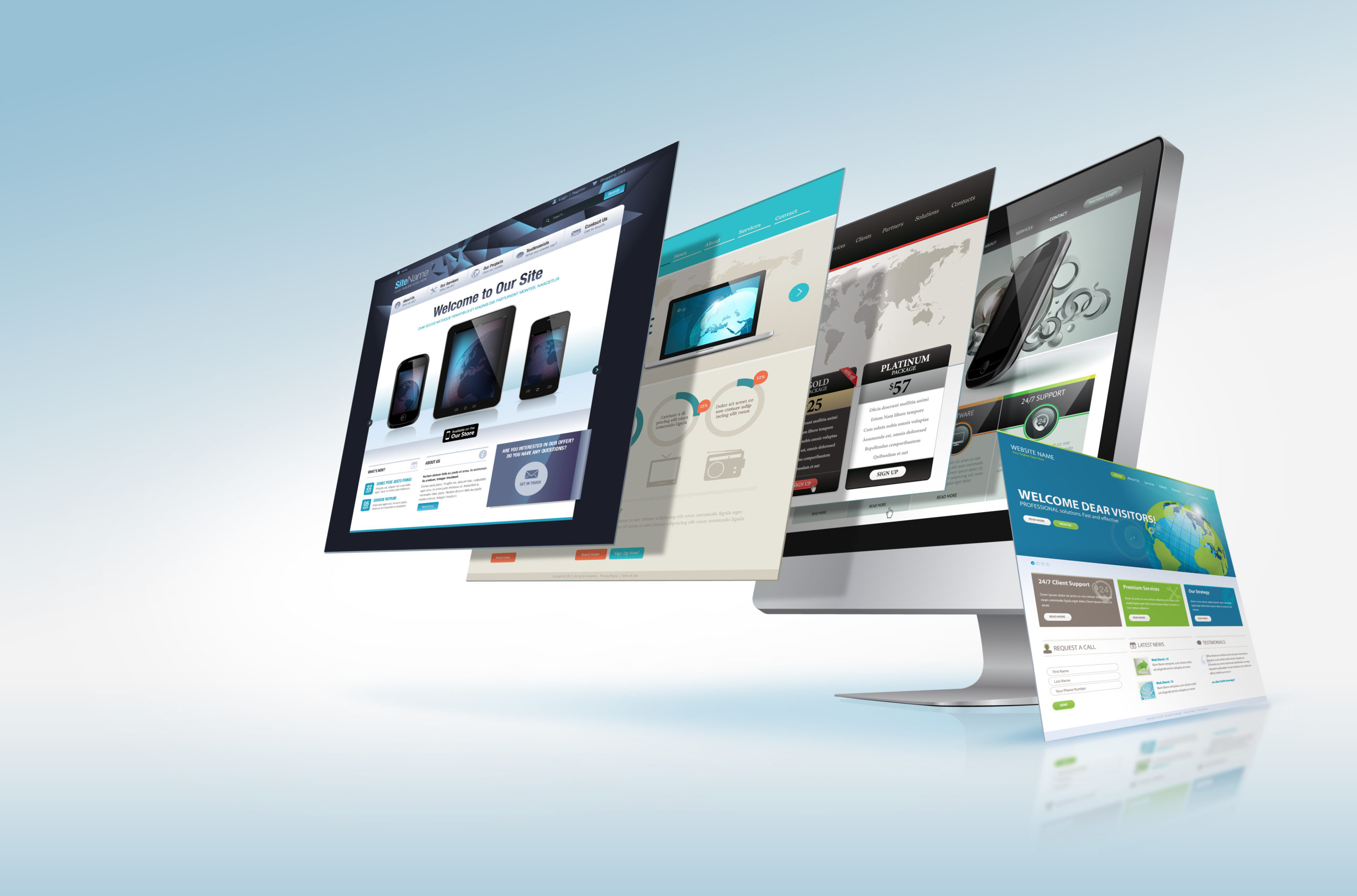 different types of website designs - Juvo